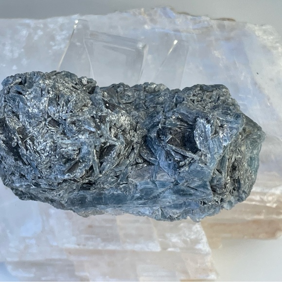 Blue Kyanite With Black Tourmaline Cluster - Picture 5 of 12